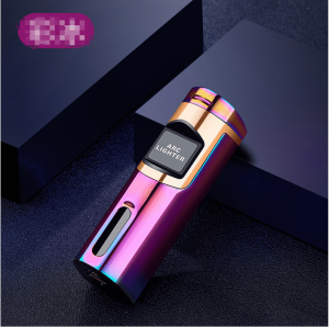 Debang New Laser Touch Screen Battery Display Display USB Charging Arc Lighter Gift Advertising E-commerce Cigarette Lighter
