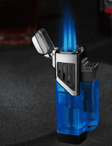 Die neue Mikrospritzpistole mit vier sichtbaren Gasdüsen kann direkt mit einem winddichten Feuerzeug aufgeladen werden, um Zigarren, Moxibustion und Mückenschutz-Räucherstäbchen anzuzünden