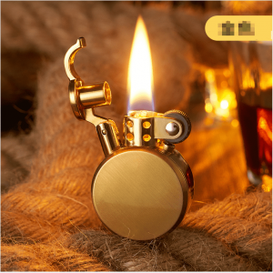 619 Ƙirƙirar Tsohon Salon Niƙa Dabarar Kerosene Hasken Da'irar Retro Lighter Ƙirƙirar Kyautar Ƙarƙashin Ƙarƙashin Ƙarƙashin Ƙirƙiri