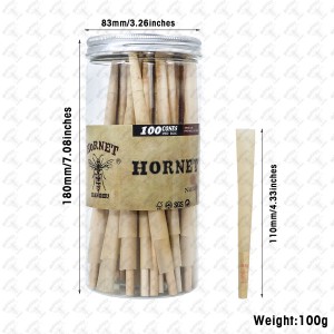 I-Hornet Cigarette Maker 110mm Iphepha le-100Pcs / i-Can Rolling Paper