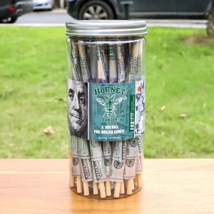 Конуси для виготовлення сигарет Ароматний папір Одноразова ріжкова трубка в банках/72 рулонний папір