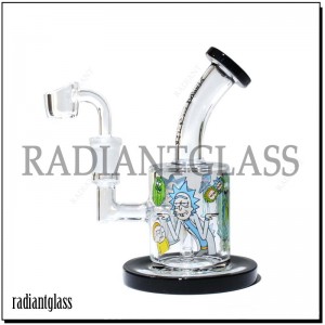 Rick & Morty Tire Perc Glass Water Pipe