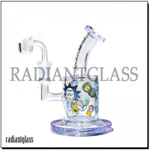 Rick&Morty Tire Perc Glass Water Pipe
