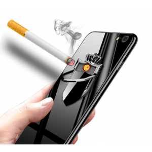 टिकटॉक नवीन मोबाइल फोन धारक USB चार्जिंग लाइटर सिगारेट लाइटर उत्कृष्ट क्राउन फादर्स डे गिफ्ट फॅक्टरी बॅच