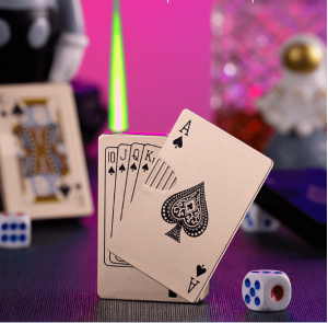 Tiktok Çevrimiçi Ünlü Yaratıcı Bireysellik Yeni Garip Para Dedektörü Poker Çakmak Metal Şişme Rüzgar Geçirmez Çakmak Hediye Dalga