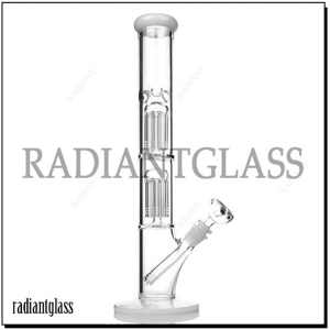 Big Straight Bong Double 8X Arm-Tree Percolator Glass Pipe
