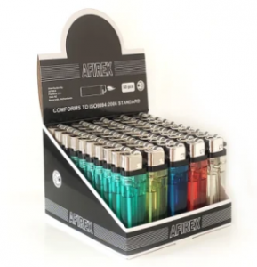 Partihandel Disponibel Transparent slipskiva Tändare Justerbar Fire Liten Cube Machine