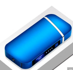 Ĉinio Ŝargebla Fajrilo LCD Tuŝŝaltilo Duobla Arko-potenco Ekrano USB Reklamado Pogranda Fajrilo