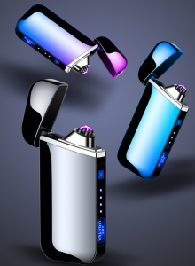 I-China i-LCD eChargeable Lighter Touch Shintsha i-Double Arc amandla Bonisa i-USB ye-Advertising ye-Wholesale eLula