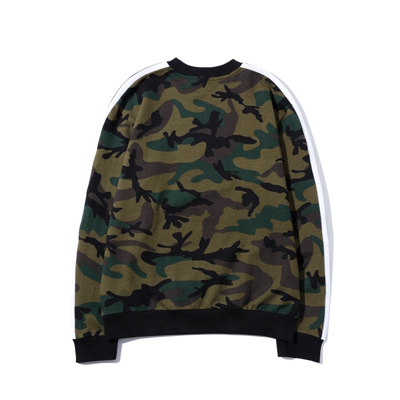 Stil Militari Irġiel Camouflage Sweatshirt 2021 Ġodda Qoton Terry kmiem twal Crew Neck Pullovers Camo Pattern