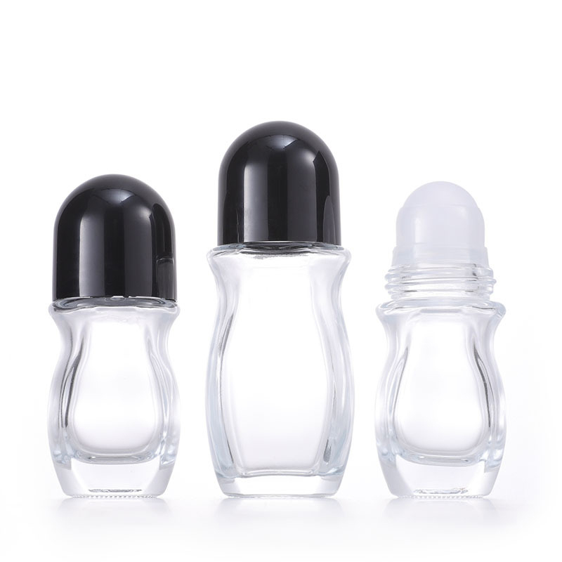 RB-R-00195 Cosmetic glass 30ml 50ml roll on bottle deodorant packaging