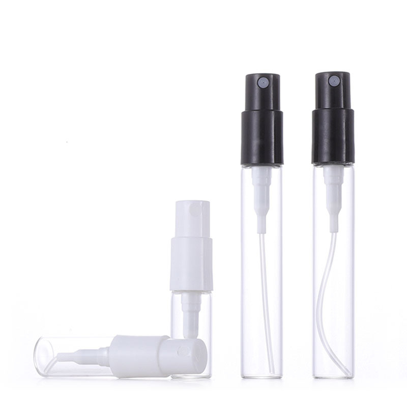 RB-T-0060B gratis prov kosmetisk glasflaska tomma testflaskor 2 ml 3 ml 5 ml parfymflaska i glas med crimpspray