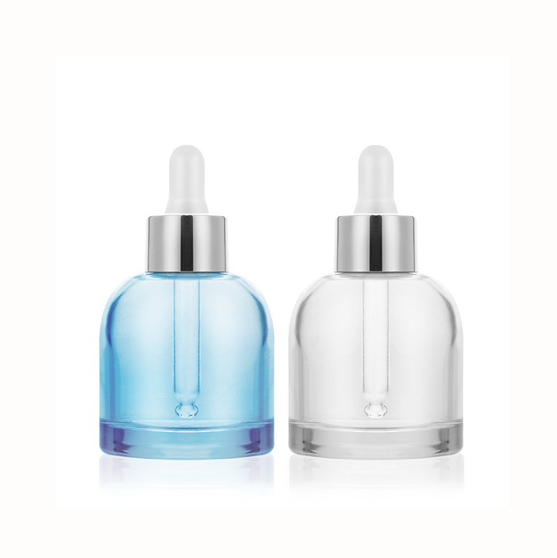 RB-R-00219 runt kosmetikaförpackning i glas tom hudvårdsflaska 30 ml droppflaska i glas för serum och lotion