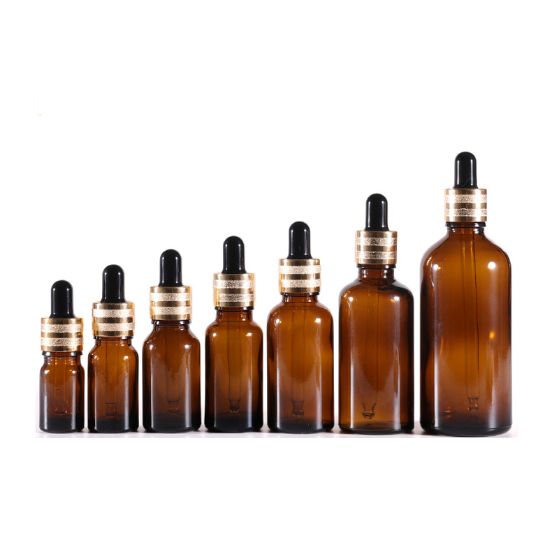 RB-E-0057 cosmetic oil glass bottles with luxury dropper