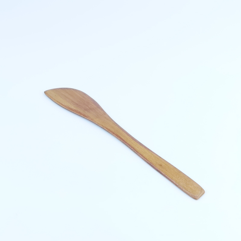 RB-B-00304E Amazon laris alat rias kayu alat kecantikan wajah kosmetik spatula sendok
