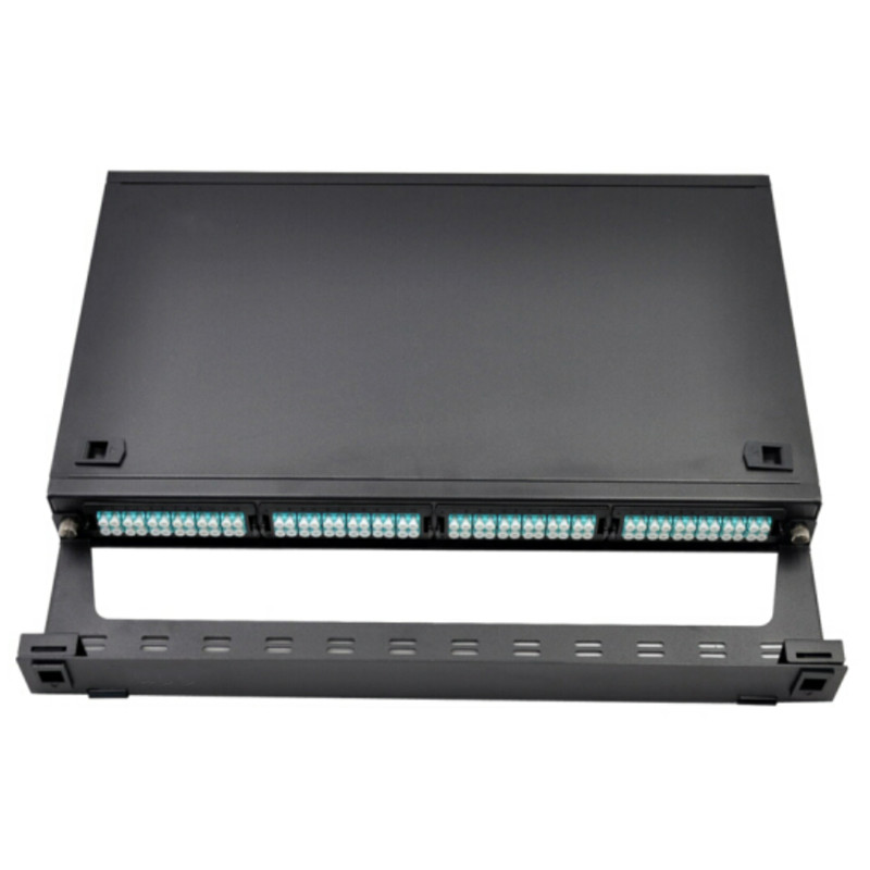 1U 19” Rack Mount Enclosures, 96 Fibers Single Mode/ Multimode Holds up to 4x MTP/MPO Cassettes Featured Image