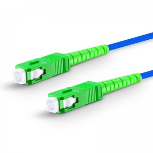 SC/APC да SC/APC Simplex OS2, аднамодавы браніраваны ПВХ, 3,0 мм, валаконна-аптычны патч-кабель