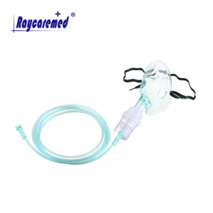 RM01-002 Topeng nebulizer oksigen pakai buang dengan tiub 2m