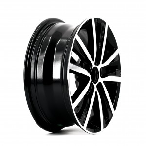 14 Inch 5×100 Gloss Black Machined Face Aluminum Alloy Rims For Toyota