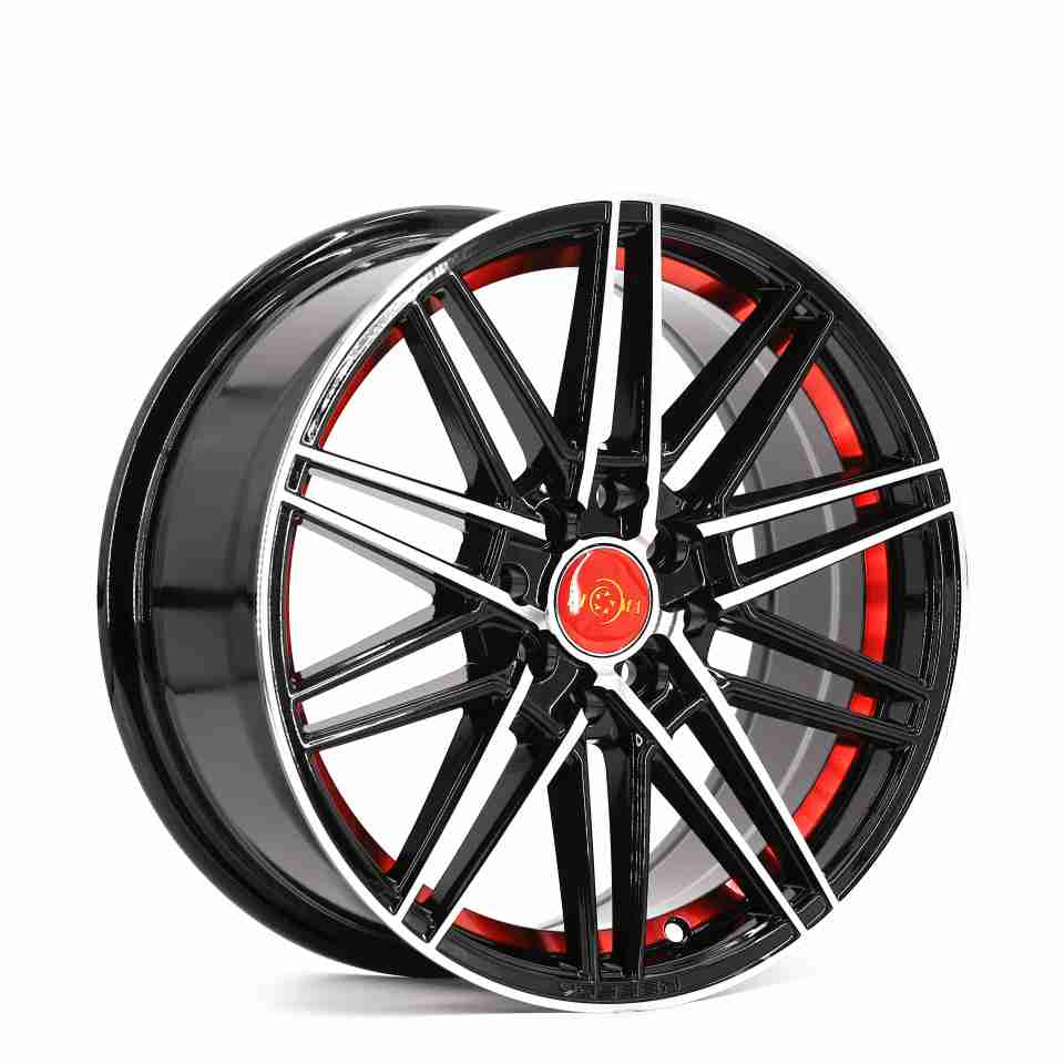 Rayone Wheels Design 678 Black Machine Face 15inch 16inch 17inch Car Alloy Wheels
