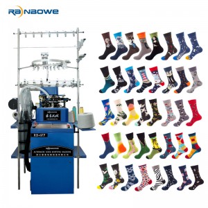Напълно автоматична компютъризирана машина за плетене на чорапи RB-6FP, използвана за правене на чорапи