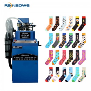 Rainbowe plotësisht e kompjuterizuar RB-6FTP Çorape Makine Makine Makine Thurje me Çorape