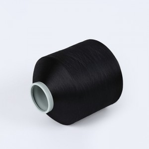 Çok renkli China Dty Beyaz/Siyah Polyester İplik %100 Polyester Elastik İplik