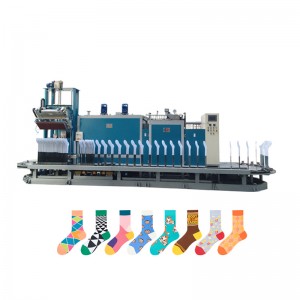 မြင့်မားသော Capaticy အလိုအလျောက် Rotary Sock Boarding Steam Machine Ironing Socks