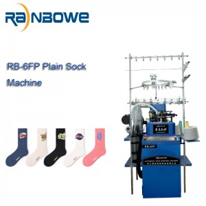 Rainbowe အမှတ်တံဆိပ် Fully Computerized Jacquard China RB-6FP Plain Sock Knitting စက်