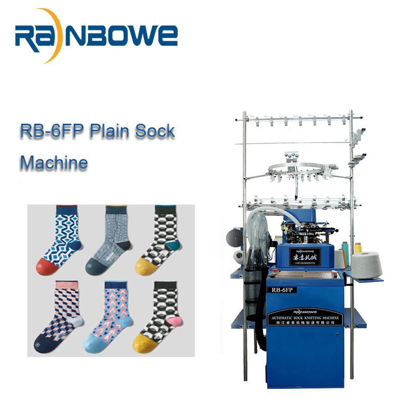 New Fashion Jacquard Automatic RB-6FP Plain Competitive Sock Knitting Machine for Sale Featured Image