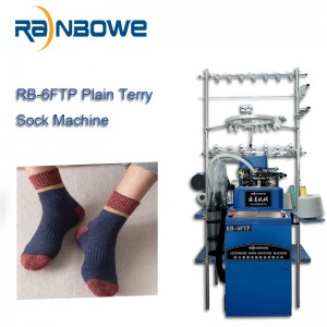 Висок производствен капацитет RB-6FTP Машина за правење чорапи за спортска трикотажа