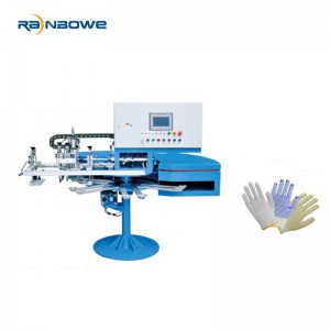 Rotationsautomatische Handschuhsocken-Punktiermaschine Silikondruckmaschine