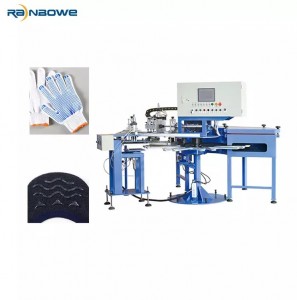 PVC ใช้งานง่าย Anti Silicon sock & glove dotting machine เครื่องพิมพ์