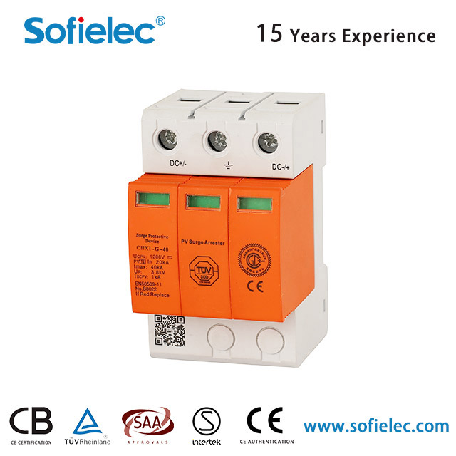 CHXI SPD tiene un nivel de protección de voltaje confiable y una característica segura de sobrecarga, capacidad de corriente de descarga fuerte