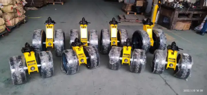 Super Heavy Duty Castor Wheels សំបកកង់កៅស៊ូ ISO Shipping Container Caster Wheels