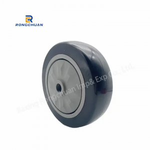 Single Wheel Plastic Dust Cover Black Medium Duty Caster PVC Wheels