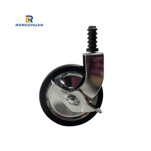 Núcleo universal del hierro de la rueda del echador del carro del restaurante de 3 pulgadas con el echador mudo de los muebles de la pisada de TPR