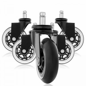 Proizvođač Jeftina cijena kotač za invalidska kolica 2/2,5/3/4/5 inča prozirni PU okretni industrijski kotači s kočnicom