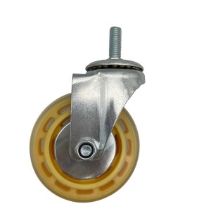PU Universal And Locking Noiseless Caster Wheels Transparent Standard Solid 5 Inch 125 mm Solid Wheel other Available Industry