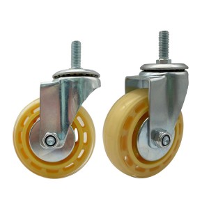 PU Universal And Locking Noiseless Caster Wheels Transparent Standard Solid 5 Inch 125 mm Solid Wheel other available Industry