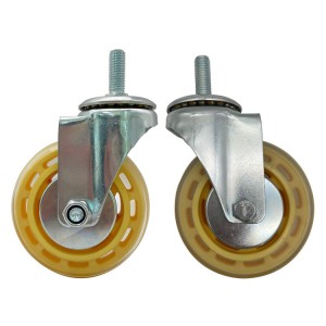 PU Universal And Locking Noiseless Caster Wheels Transparent Standard Solid 5 Inch 125 mm Solid Wheel other Available Industry