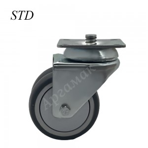 Hege kwaliteit Double Wheel TPR Caster Wheel Mei Stof Cover Swivel Casters Wheels