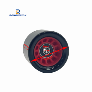 60 mm pu slitebane pp kjerne dobbeltlager hjul for skateboard og møbelseng