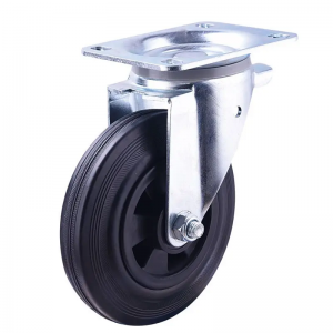 6/8 tommer diameter Heavy duty serie skraldespand Industriel fabrikspris hjul stillads gummi drejeligt styrehjul