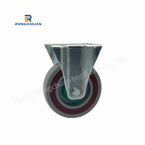 Swivel Bolt Hole Polypropylene Grey Locking PA-TPR-PA Nylon Industrial Caster Wheels