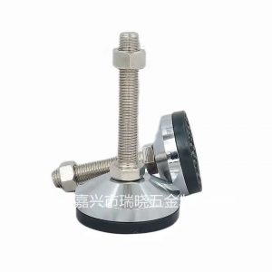 M8/10/12 Machine Leveler Stainless Steel Black Rubber Steel Adjustable Foot for Ground Mounting