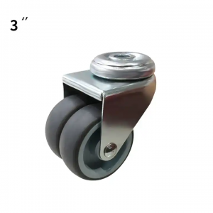 2/3 inch Mobilier Scaun de birou Rotile pentru utilizare usoara Rotile duble TPR Scaun pivotant Rotile duble