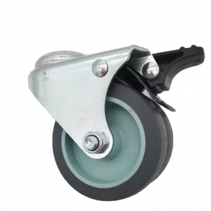 Цена по прейскуранту завода-изготовителя 1,5/2/3-дюймовое колесо рицинуса Tpr черного цвета, обработанное для автомобиля