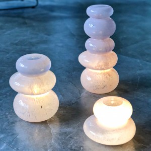 QRF Beschte Verkaf Eenzegaarteg Pebble Design faarweg Glas Vase