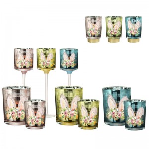 QRF Hot Selling Easter Glass Votives, Candle Holders &Table Lamp